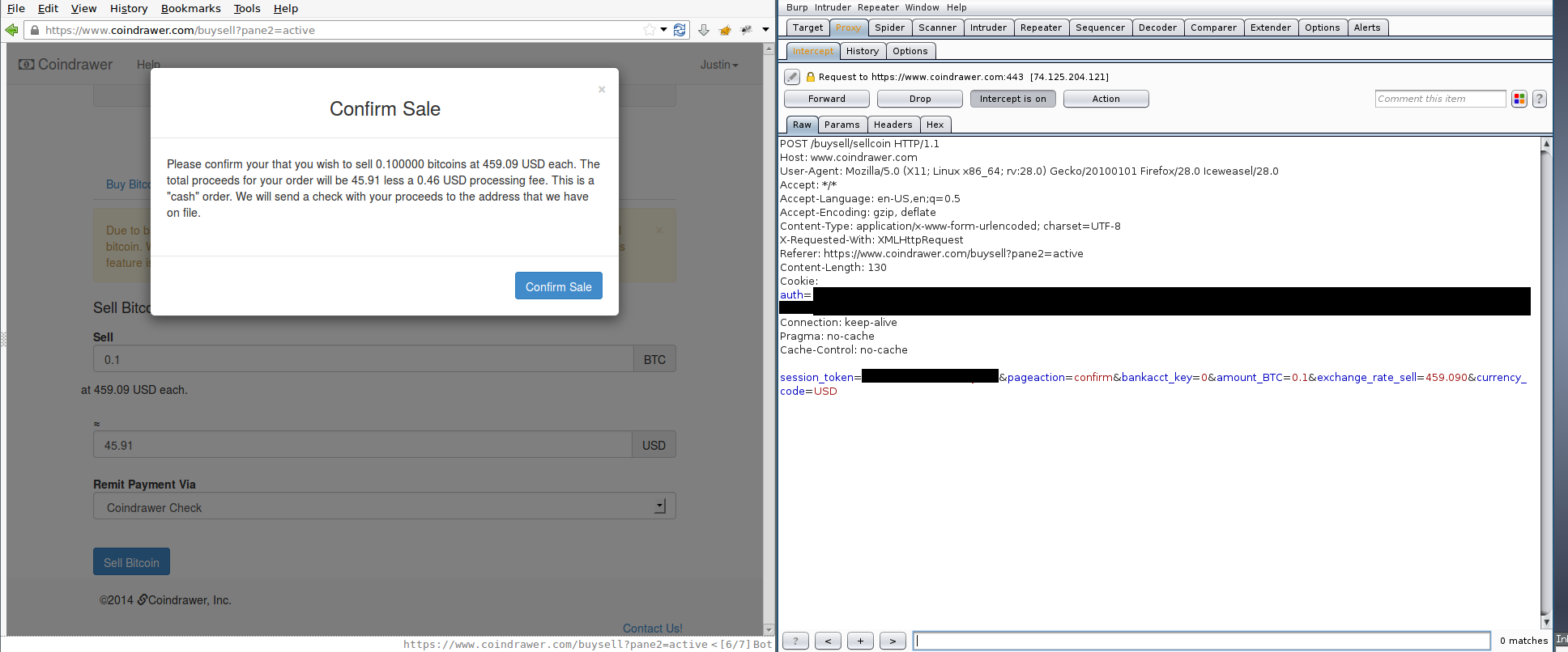 JSEC1053 - Coindrawer Provide Arbitrary Exchange Rate disclosure /images/201405_coindrawer_jsec1053_sellattack3.png